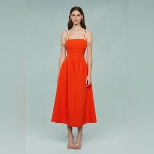 NEW AMUR oliver cady midi dress in koi